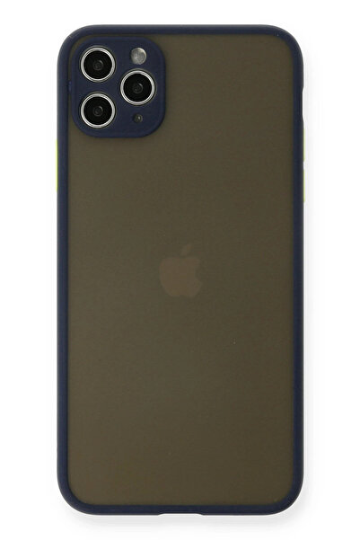 NewFace حافظة آيفون 11 برو ماكس من السيليكون مونتريال - أزرق داكن 1494616709