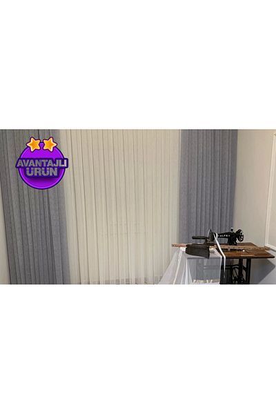 NİVEMESHOME Nivemeshome Speared V-102 Fır0914 Ar03102 - 1/3 Tight Pleated Tulle Curtain
