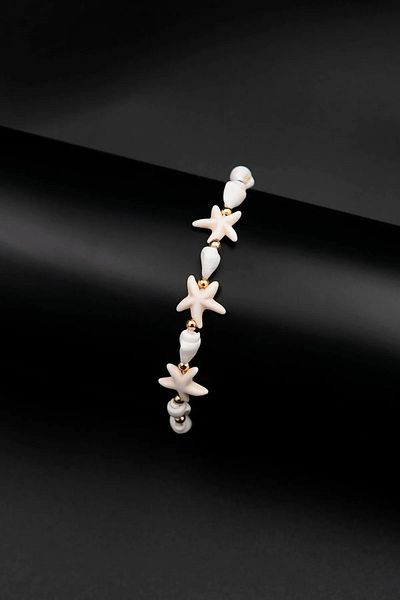 The Collection Seashell Starfish Adjustable Macrame Women's Bracelet
