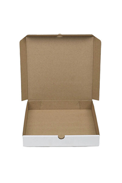 Eko Ambalaj Baskılı Beyaz Pizza Kutusu 32x32x4 cm 100 Adet