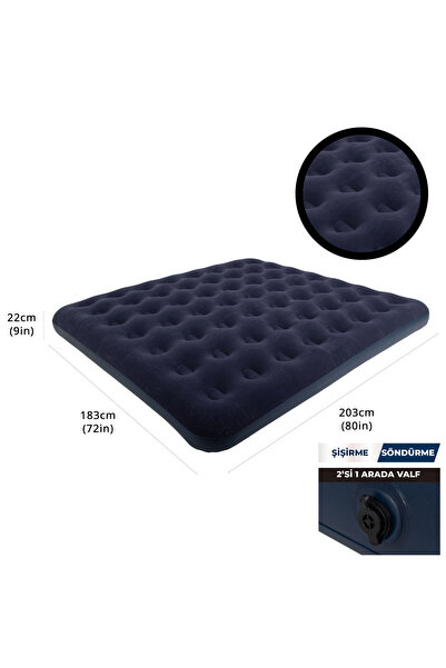 Blooma 3 Kişilik King Size Şişme Yatak 203x183x22 Cm
