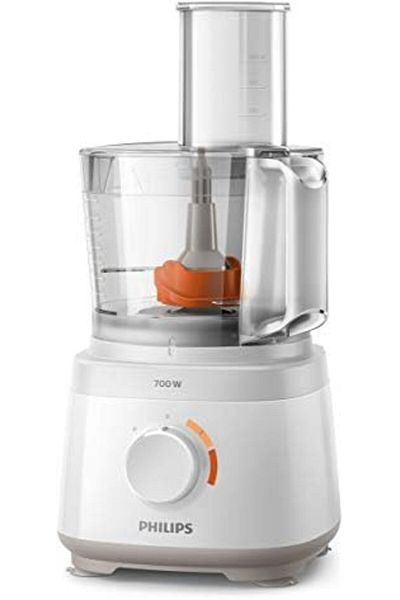 Philips Philips Daily Collection Compact Food Processor HR7310/01, 700W, 16 Functions, In-bowl Storage, 2 Ye