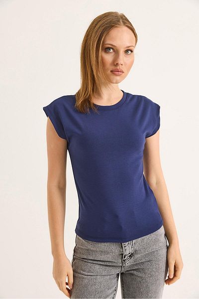 Raneel Kazançlı Alışveriş Μπλούζα μηδενικής μανίκι Soft Touch Flexible Viscose Navy Blue