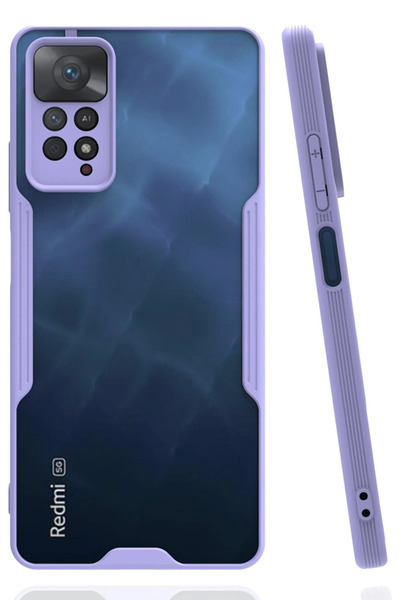 NewFace غلاف هاتف Xiaomi Redmi Note 11 Pro من السيليكون البلاتيني - أرجواني S...