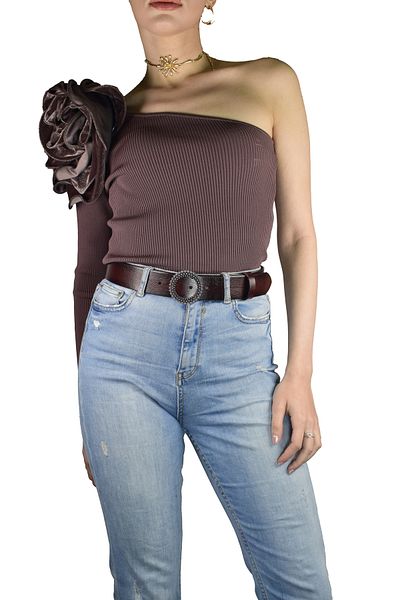 GoDeri 100% piele naturală, cu cataramă nichel negru, roșu claret, curea pentru blugi pentru femei 4 cm=an-byn-58