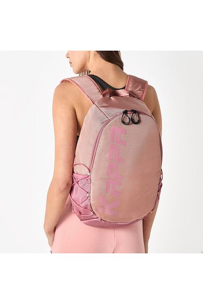 Kappa Logo Print Backpack with Adjustable Shoulder Straps and Zip Closure