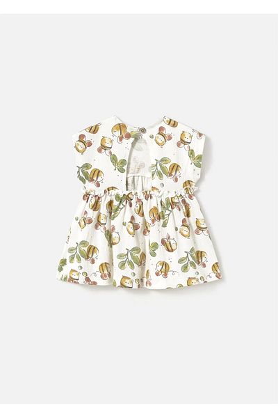 MAYORAL Baby Girl Printed Daily Dress Cream 1870