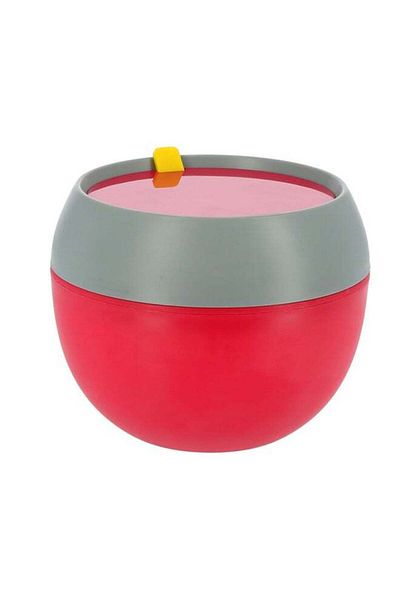 ROYALFORD 2 Layer Fashionable Round Lunch Box Red/Grey/Pink 14.8x12.1cm