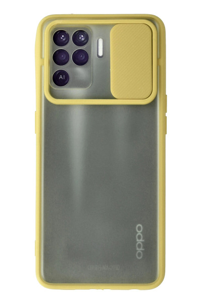 NewFace حافظة رينو 5 لايت من السيليكون المنزلق لكاميرا النخيل - أصفر DPMAH