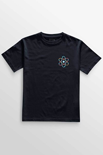 Kretas Unisex tamnoplava T-shirt Misli kao proton uvek pozitivno Fizika Minim...