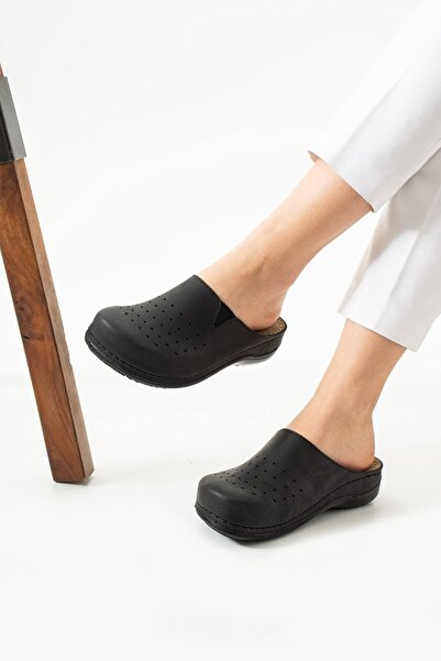 AlbiShoes Lisa Closed Front Sabo Medical Doctor Nurse Hospital Anatomical Rubber Detailed Women's Slippers