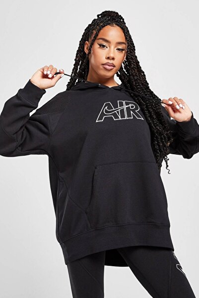 Nike Air Oversize Hoodie Γυναικείο φούτερ Oversize Loose Fit Μαύρο