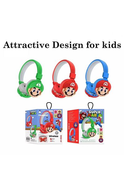 Generic Bluetooth Kids Headphones (Green)– Wireless Over-Ear Headset, Volume Limit & All-Day Comfort