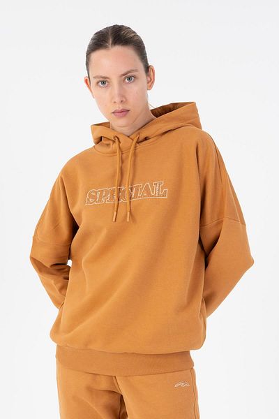 MARATON Oversize Women's Crew Neck Long Sleeve Caramel Sweatshirt 22293
