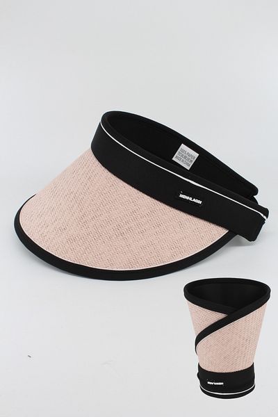 Hat Town Straw Visor Hat - Foldable Tennis Cap