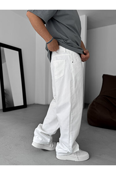 BYBASICMAN White Baggy Jean Ke-709