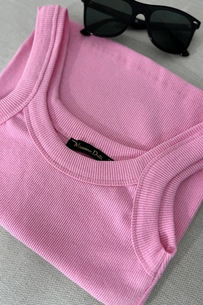 Butik Gardrop Εναλλακτικό εμπορικό σήμα με λουράκι Crop μπλούζα ροζ