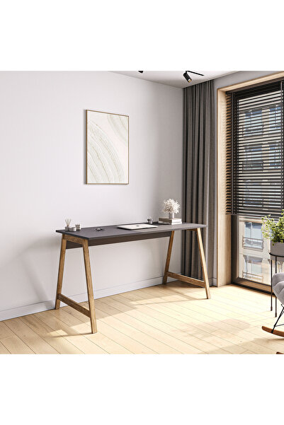 lagomood Denge Çalışma Masası  120 cm Antrasit Ceviz