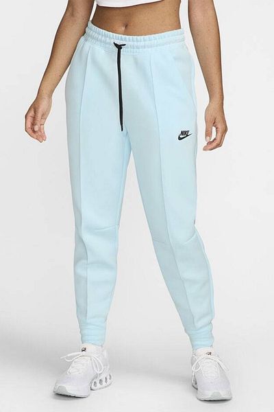 Nike Sportswear Tech Fleece Standard Fit Mid Rise Jogger Women's Sweatpants Light Blue