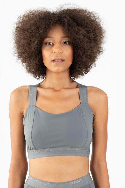 MARATON Slimfit Women's Athlete Collar Anthracite Bra