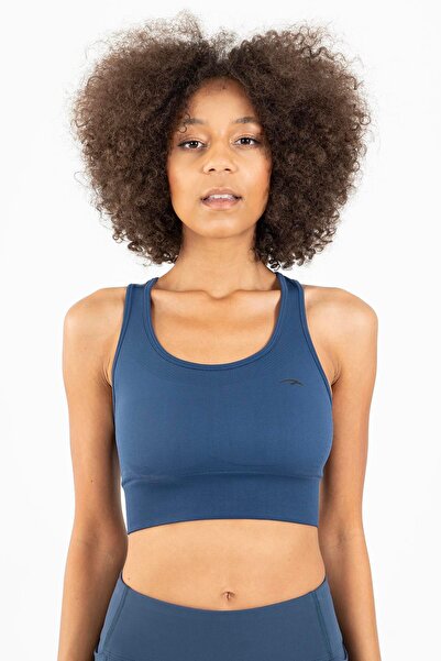 MARATON حمالة صدر نسائية من SlimFit ذات ياقة دائرية باللون الأزرق الليلي