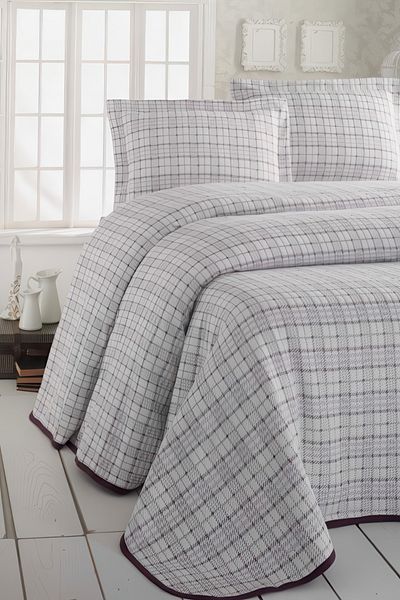 GAMA HOME Jacquard Double Bed Cover / with Special Design Bag / with Different Color and Pattern Options