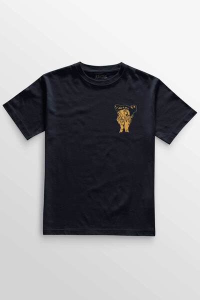 Kretas Unisex tamnoplava T-shirt Psiho Manga Gotička Tamna Minimalna Prednja ...
