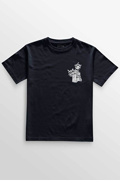 Kretas Unisex tamnoplava T-shirt Jester J Smile Venom gotička maska ulična mi...