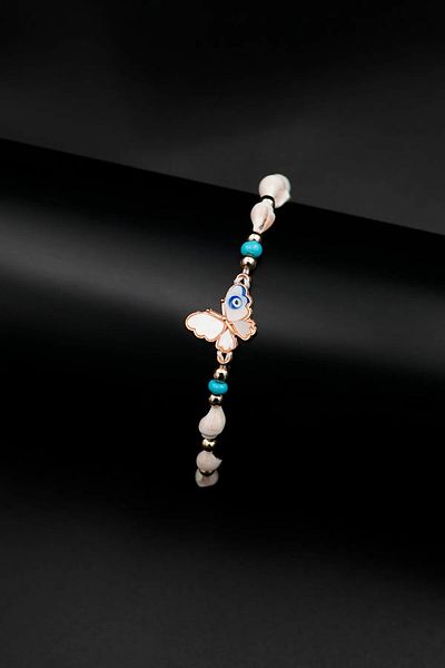 The Collection Evil Eye Shell Seashell Adjustable Macrame Women's Bracelet