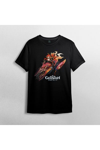 Pixxa Μπλουζάκι Genshin Impact Mavuika Unisex 100% βαμβακερό με λαιμόκοψη