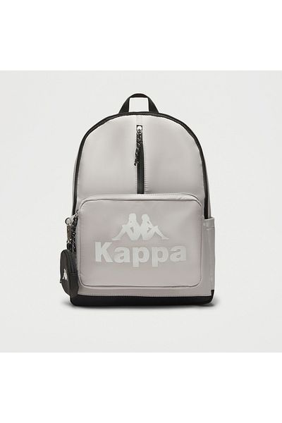 Kappa Logo Print Backpack with Adjustable Shoulder Straps and Zip Closure