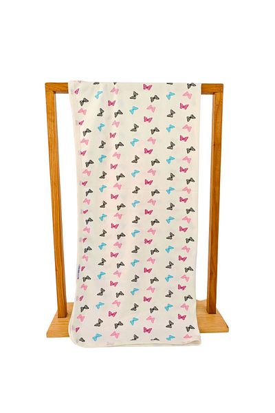 Bebella Patterned 100% Cotton Single Layer Baby Blanket 90X85Cm Girl/Boy Swaddle Seasonal Multi-Purpose Cover