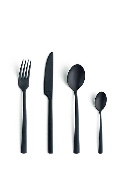Amefa Cutlery Set, 16 Pieces, , Manille Vintage Black, Stainless Steel, Black