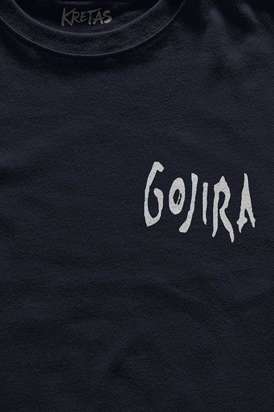 Kretas Tricou unisex bleumarin Gojira Metal Music Rock Tricou cu imprimeu frontal minim