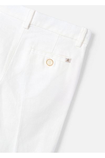 MAYORAL Boy's Bermuda Linen Shorts Ecru 3217