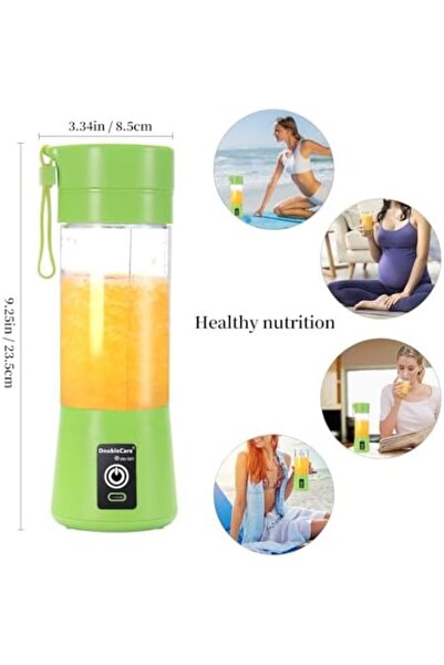 Generic DoubleCare Portable Blender Cup, USB Juicer Blender, Mini Blender for Shakes and Smoothies, 380ml, G