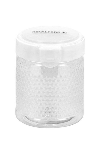 ROYALFORD Crystalia Round Canister Clear/White 1.2Liters