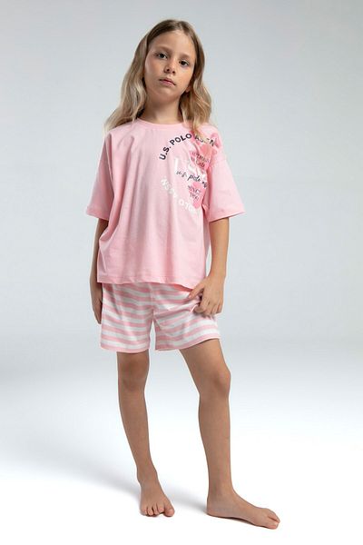 U.S. Polo Assn. U.S. Polo Assn. Girl's White Shorts Set