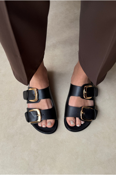 Mupa Shoes Γυναικείες Παντόφλες ΜΑΥΡΕΣ