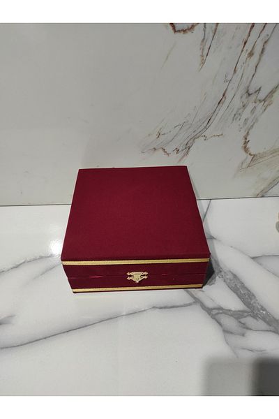 DM PORSELEN Velvet Box for One Person Cup Team Burgundy