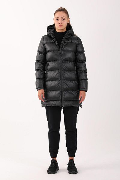 MARATON Regular Women's Hooded Long Sleeve Black Parka 21283