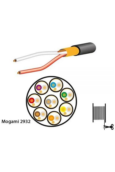 Mogami 2932-00 多芯电缆，8 通道 |   Black 1Mt