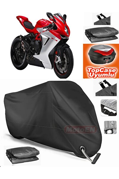 MotoEN قفل أسود متوافق مع MV Agusta F3 675 من القماش المشمع Topcase الخلفي ال...