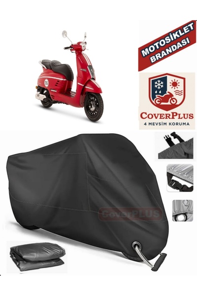 MotoEN Black Lock Compatible Peugeot Django 50 Motor Tarpaulin Motorcycle Tar...