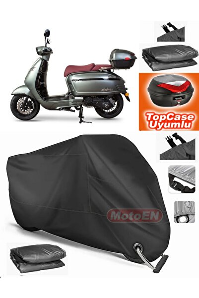 MotoEN قفل أسود متوافق مع Falcon Martini 125 قماش القنب Topcase الخلفي متوافق...