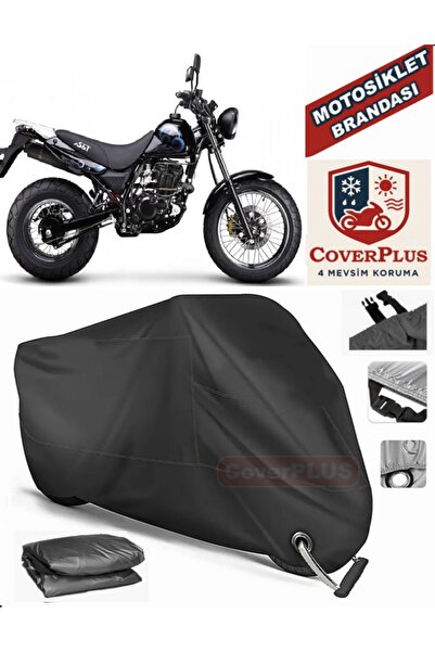 MotoEN Black Lock Compatible Kanunu Rt 125 D Motor Tarpaulin Motorcycle Tarpa...