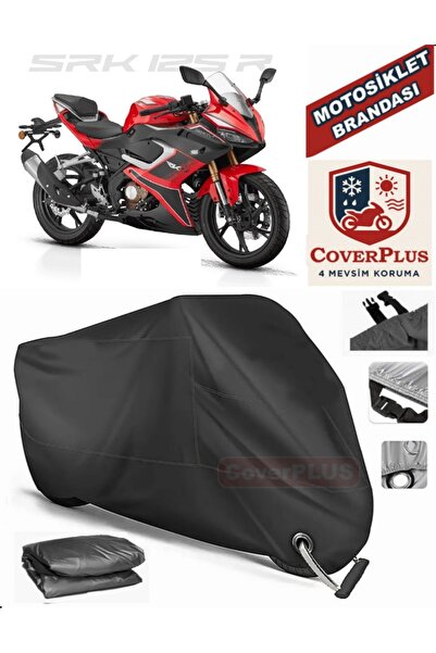 MotoEN Siyah Kilit Uyumlu Rks RK125-R Motor Brandası Motosiklet Branda Örtü Ç...