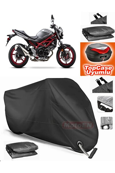 MotoEN قفل أسود متوافق مع سوزوكي SV650A من القماش المشمع Topcase الخلفي المتو...