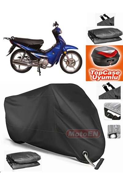 MotoEN Black Lock Compatible Bisan Motocup 100 Tarpaulin Topcase Back Bag Com...