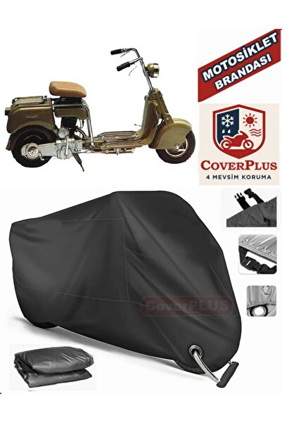 MotoEN قفل أسود متوافق مع Lambretta Innocenti Motor Tarpaulin دراجة نارية قما...